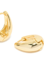 Gold Plated Teardrop Huggie Earrings - link has visual effect only