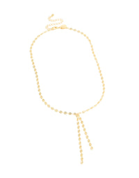 Gold Plated Mariner Chain Y-Necklace - link has visual effect only