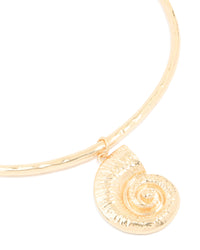 Gold Spiral Shell Torque Necklace - link has visual effect only