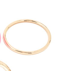 Gold & Pink Acrylic Bangles 3-Pack - link has visual effect only