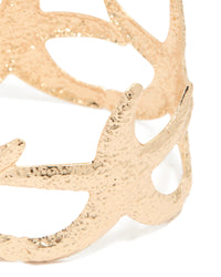 Gold Hammered Starfish Motifs Wrist Cuff - link has visual effect only