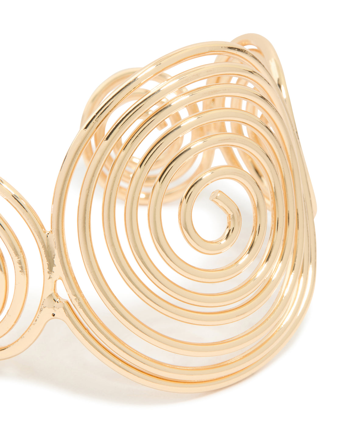 Gold Large Swirl Wrist Cuff