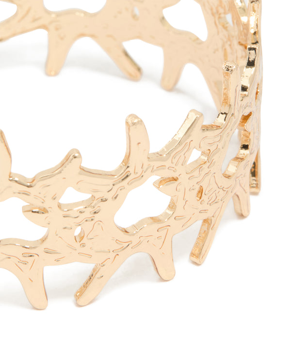 Gold Coral Wrist Cuff