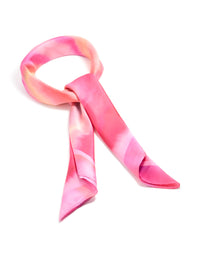 Pink Striped Tie-Dye Fabric Scarf - link has visual effect only
