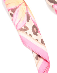 Leopard Print & Flower Fabric Scarf - link has visual effect only