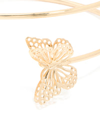Gold Laser Cut Butterfly Arm Cuff - link has visual effect only