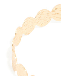 Gold Hammered Disc Wrap Around Arm Cuff - link has visual effect only