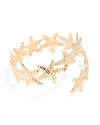 Gold Sea Star Wrap Around Arm Cuff - link has visual effect only