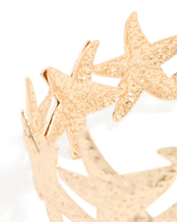 Gold Sea Star Wrap Around Arm Cuff - link has visual effect only