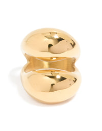 Waterproof Gold Plated Stainless Steel Open Orb Ring - link has visual effect only
