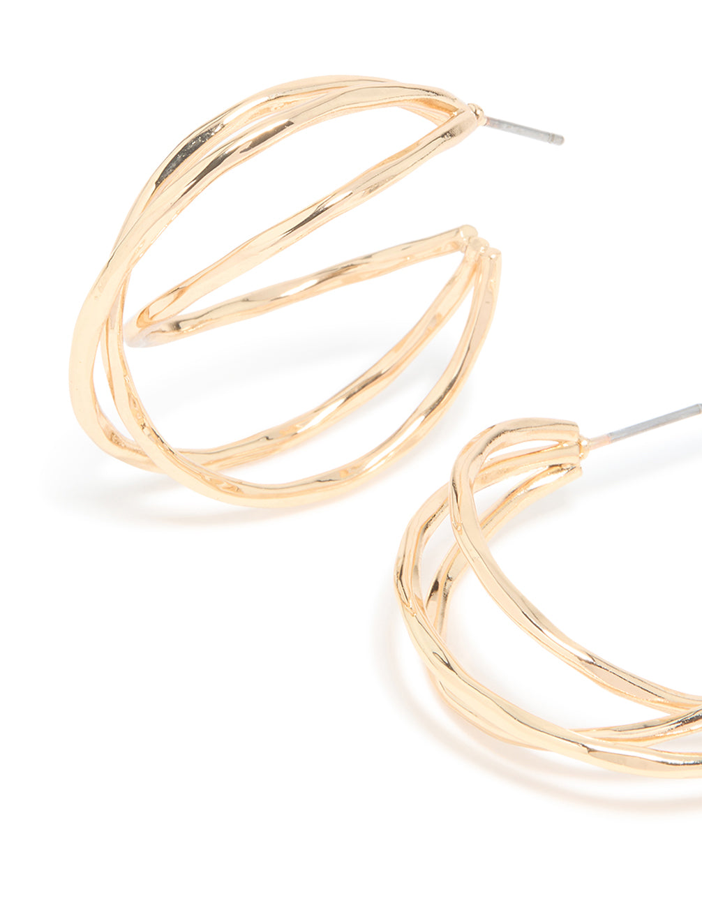 Gold Dainty Wrap Hoop Earrings