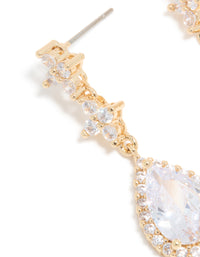 Gold Cubic Zirconia Mini Pear Drop Earrings - link has visual effect only