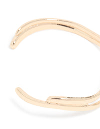 Gold Double Layered Wavy Wrist Cuff - link has visual effect only