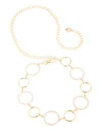 Gold Diamante & Plain Circle Belt - link has visual effect only