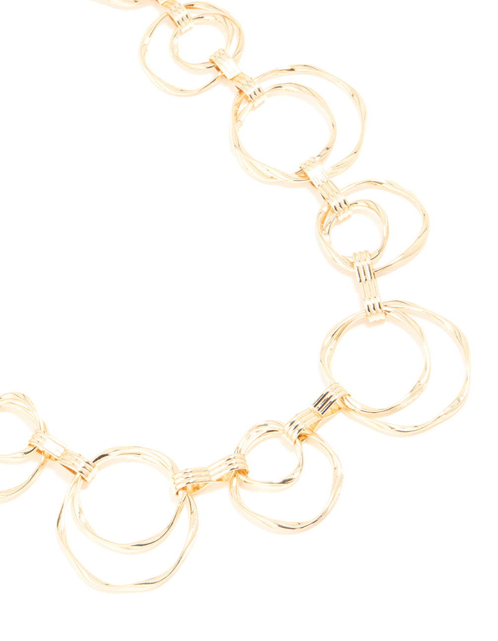Gold Molten Double Link Belt