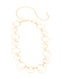 Gold Molten Double Link Belt - link has visual effect only