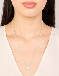Waterproof Stainless Steel Mini Bubble Letter S Necklace - link has visual effect only