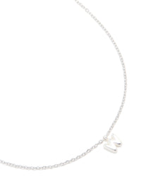 Waterproof Stainless Steel Mini Bubble Letter W Necklace - link has visual effect only