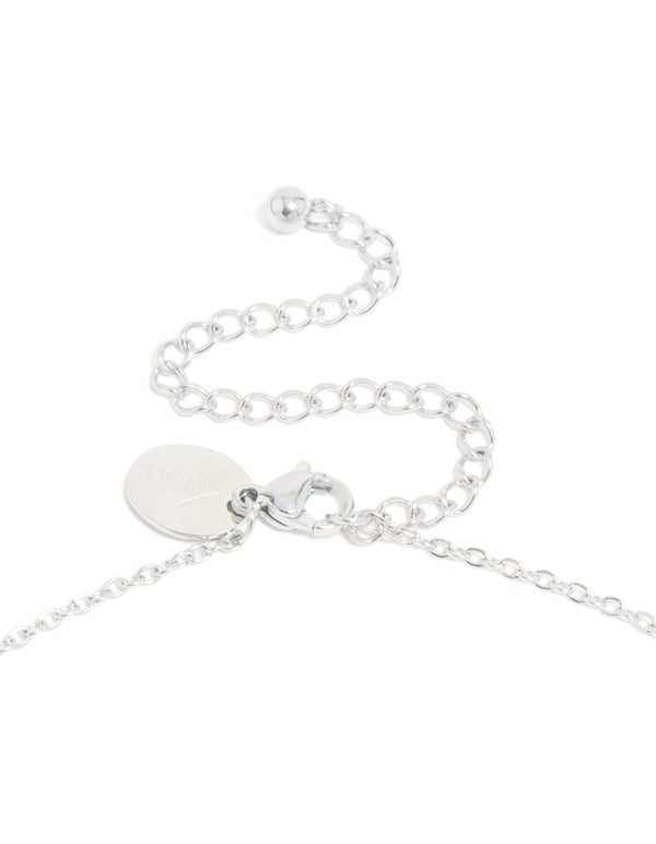 Waterproof Stainless Steel Mini Bubble Letter W Necklace