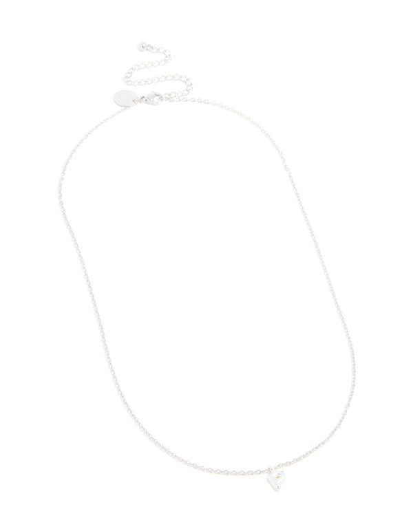 Waterproof Stainless Steel Mini Bubble Letter P Necklace