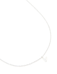 Waterproof Stainless Steel Mini Bubble Letter V Necklace - link has visual effect only