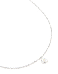 Waterproof Stainless Steel Mini Bubble Letter Q Necklace - link has visual effect only