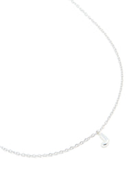 Waterproof Stainless Steel Mini Bubble Letter J Necklace - link has visual effect only