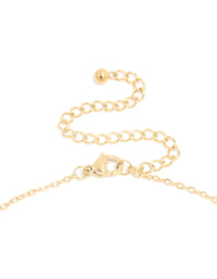 Waterproof Gold Plated Stainless Steel Mini Bubble Letter X Necklace - link has visual effect only