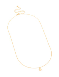 Waterproof Gold Plated Gold Plated Stainless Steel Mini Bubble Letter Z Necklace - link has visual effect only