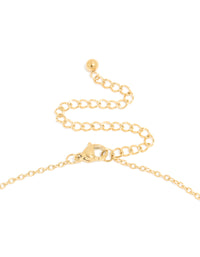 Waterproof Gold Plated Stainless Steel Mini Bubble Letter Q Necklace - link has visual effect only