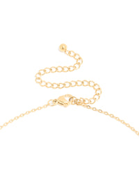 Waterproof Gold Plated Stainless Steel Mini Bubble Letter D Necklace - link has visual effect only