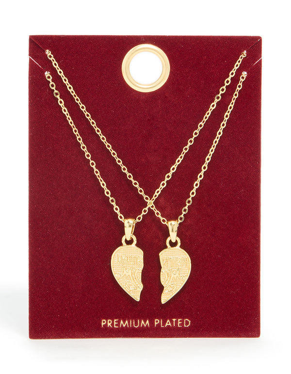Gold Plated Daughter & Mother Necklaces 2-Pack