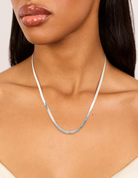 Waterproof Stainless Steel Fine Flat Snake Chain Necklace - link has visual effect only