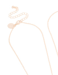 Kids Rose Gold Diamante BFF Heart Necklaces 2-Pack - link has visual effect only