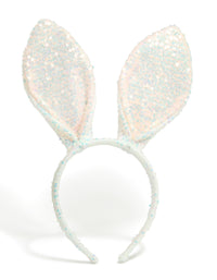 Kids Sequin Fabric Easter Bunny Ears Headband - link has visual effect only
