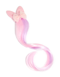 Kids Pastel Faux Hair & Bunny Bow Hair Clip - link has visual effect only