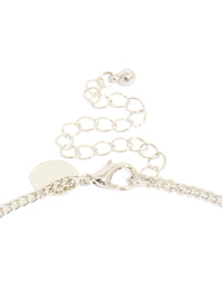 Silver Cubic Zirconia Dazzle Necklace & Earrings Set - link has visual effect only