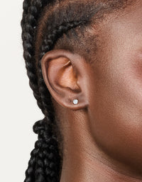 Sterling Silver Cubic Zirconia Claw Set Stud Earrings - link has visual effect only