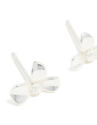 Sterling Silver Flower Petal Stud Earrings - link has visual effect only