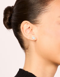 Sterling Silver Flower Stud Earrings - link has visual effect only