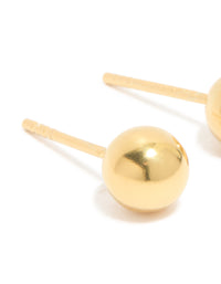 Gold Plated Sterling Silver Ball Stud Earrings - link has visual effect only