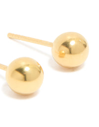 Gold Plated Sterling Silver Ball Stud Earrings - link has visual effect only