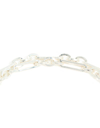 Silver Plated Heart Pendant & Chain Layered Necklace - link has visual effect only