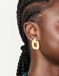 Gold Plated Brass Classic Doorknocker Earrings - link has visual effect only