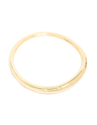 Gold Plated Diamante Star Detail Bangle - link has visual effect only