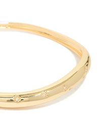Gold Plated Diamante Star Detail Bangle - link has visual effect only