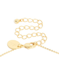 Gold Plated Brass Aquamarine Cubic Zirconia March Birthstone Necklace - link has visual effect only