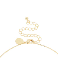 Gold Plated Brass Garnet Cubic Zirconia January Birthstone Necklace - link has visual effect only