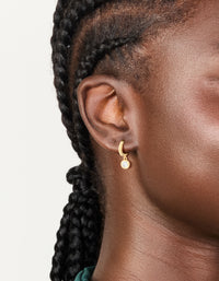 Gold Plated Cubic Zirconia Circle Huggie Earrings - link has visual effect only