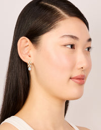 Gold Plated Cubic Zirconia Vine Drop Earrings - link has visual effect only